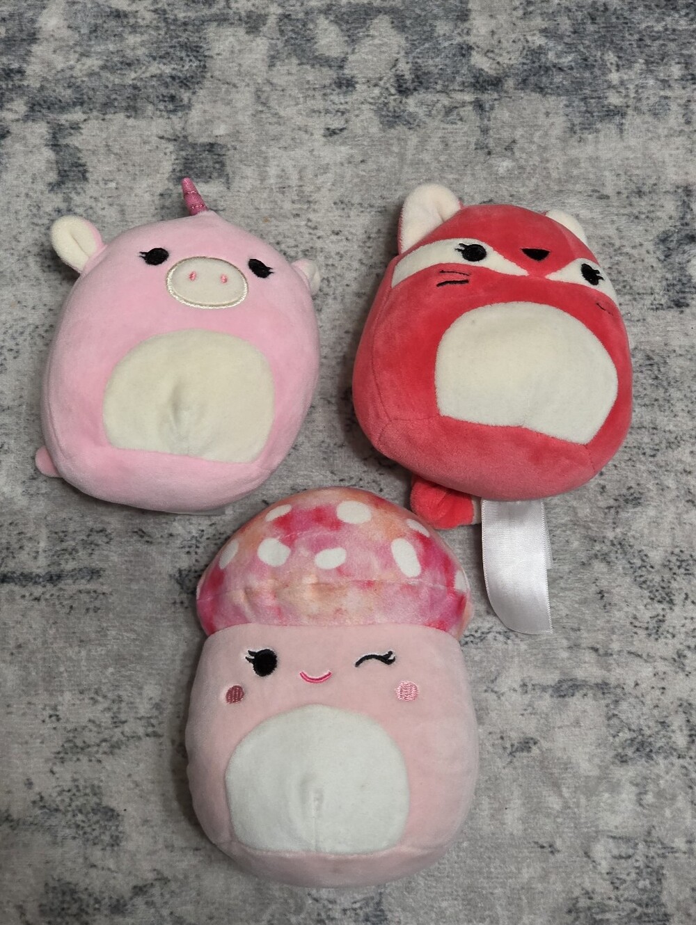 Plush Trio — Unicorn, Fox, Mushroom Squishmallows 6"
